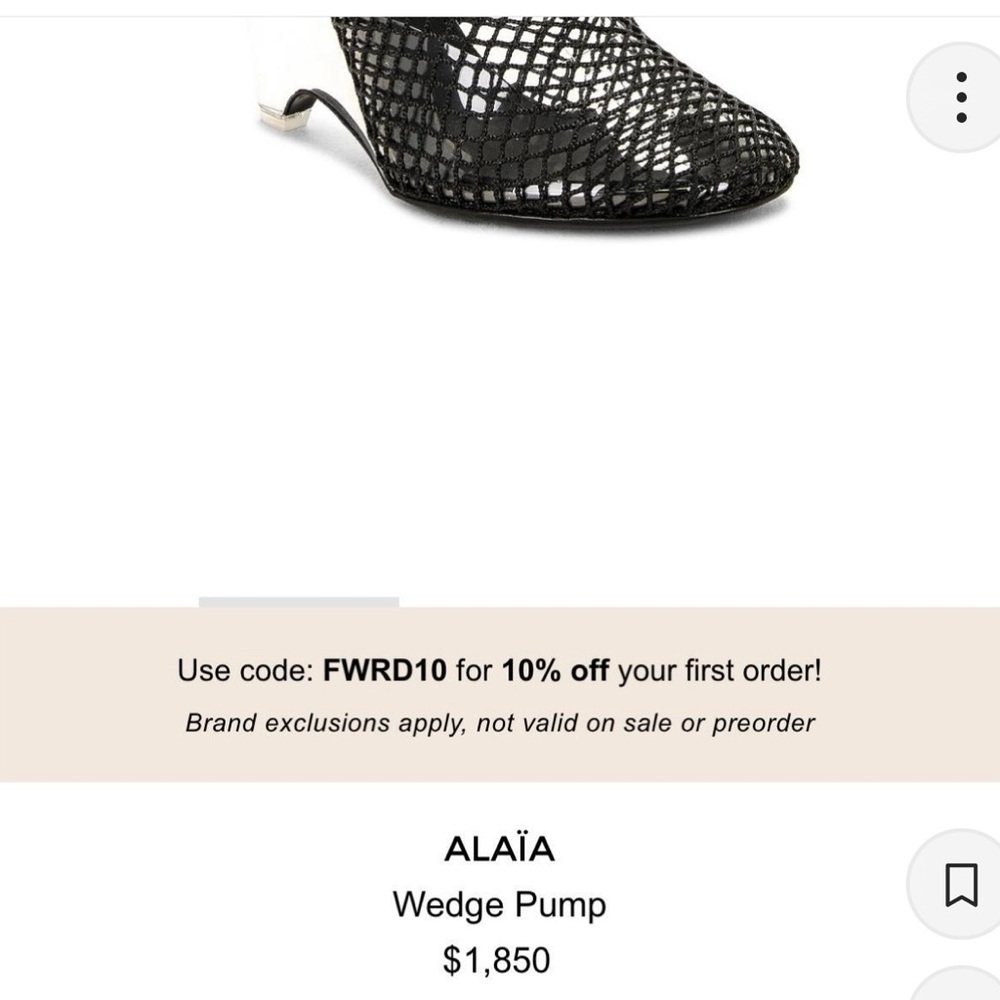 Alia Black Woven Wedge Slingback